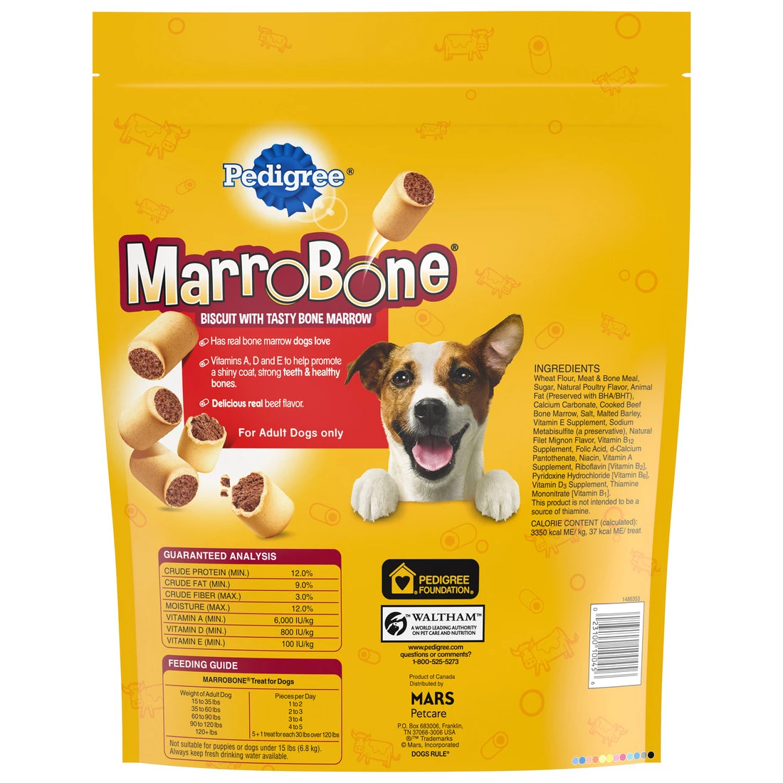 Pedigree Real Beef Flavor Crunchy Dog Biscuit Treats, 10165366, 6 LB Bag 2 Pedigree Real Beef Flavor Crunchy Dog Biscuit Treats, 10165366, 6 LB Bag - Image 2