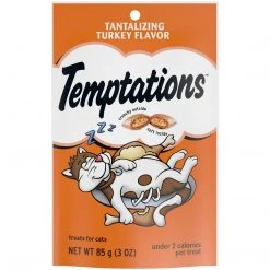 Temptations Classic Crunchy and Soft Cat Treats Tantalizing Turkey Flavor, 10168517, 3 OZ Bag