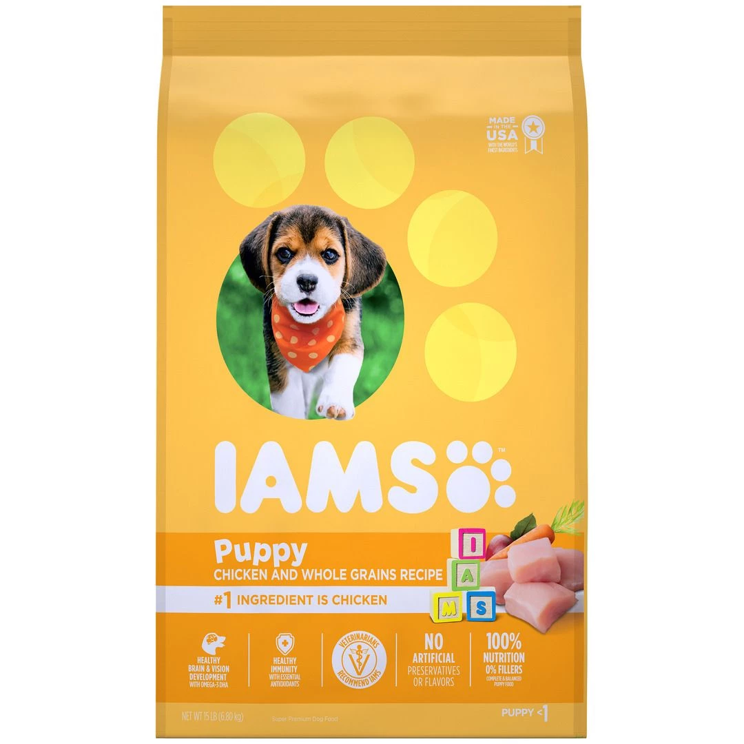 IAMS Smart Puppy Dry Dog Food with Real Chicken, 10171559, 15 LB Bag 1 IAMS Smart Puppy Dry Dog Food with Real Chicken, 10171559, 15 LB Bag