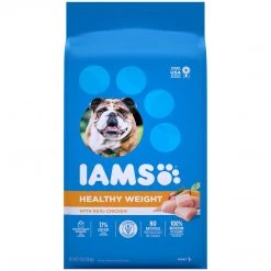 IAMS Adult Healthy Weight Control Dry Dog Food with Real Chicken, 10171570, 7 LB Bag