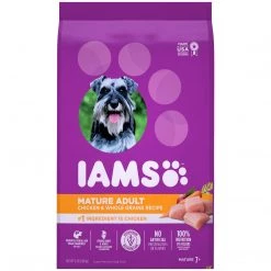 IAMS Mature Adult Dry Dog Food for Senior Dogs with Real Chicken, 10171582, 15 LB Bag