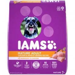 IAMS Mature Adult Dry Dog Food for Senior Dogs with Real Chicken, 10171583, 29.1 LB Bag