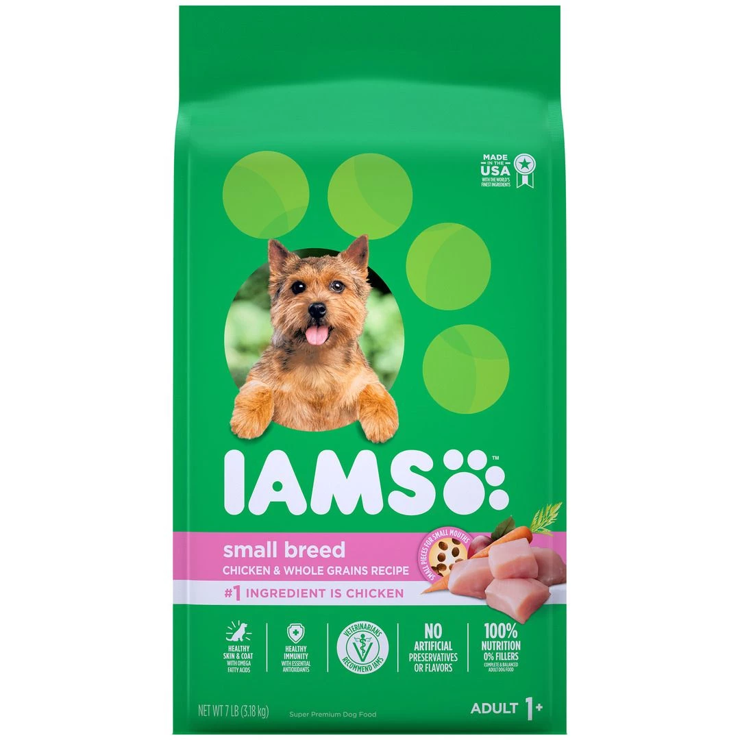 IAMS Adult Dry Dog Food with Real Chicken for Small Dogs, 10171713, 7 LB Bag 1 IAMS Adult Dry Dog Food with Real Chicken for Small Dogs, 10171713, 7 LB Bag