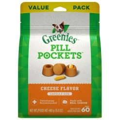 Greenies Pill Pockets Cheese Flavor Dog Treats, 10177187, 15.8 OZ Bag