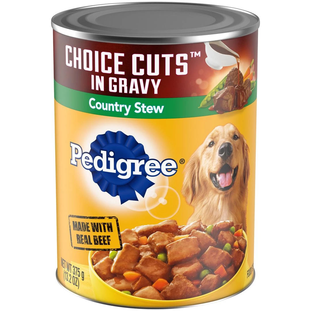 Pedigree CHOICE CUTS in Gravy Adult Canned Wet Dog Food Country Stew, 10177293, 13.2 OZ Can 1 Pedigree CHOICE CUTS in Gravy Adult Canned Wet Dog Food Country Stew, 10177293, 13.2 OZ Can