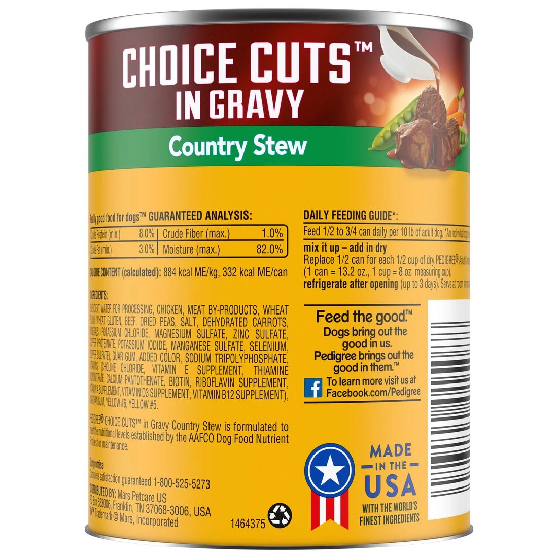 Pedigree CHOICE CUTS in Gravy Adult Canned Wet Dog Food Country Stew, 10177293, 13.2 OZ Can 2 Pedigree CHOICE CUTS in Gravy Adult Canned Wet Dog Food Country Stew, 10177293, 13.2 OZ Can - Image 2