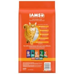 IAMS Adult Hairball Care Dry Cat Food with Chicken and Salmon Cat Kibble, 10178303, 3.5 LB Bag