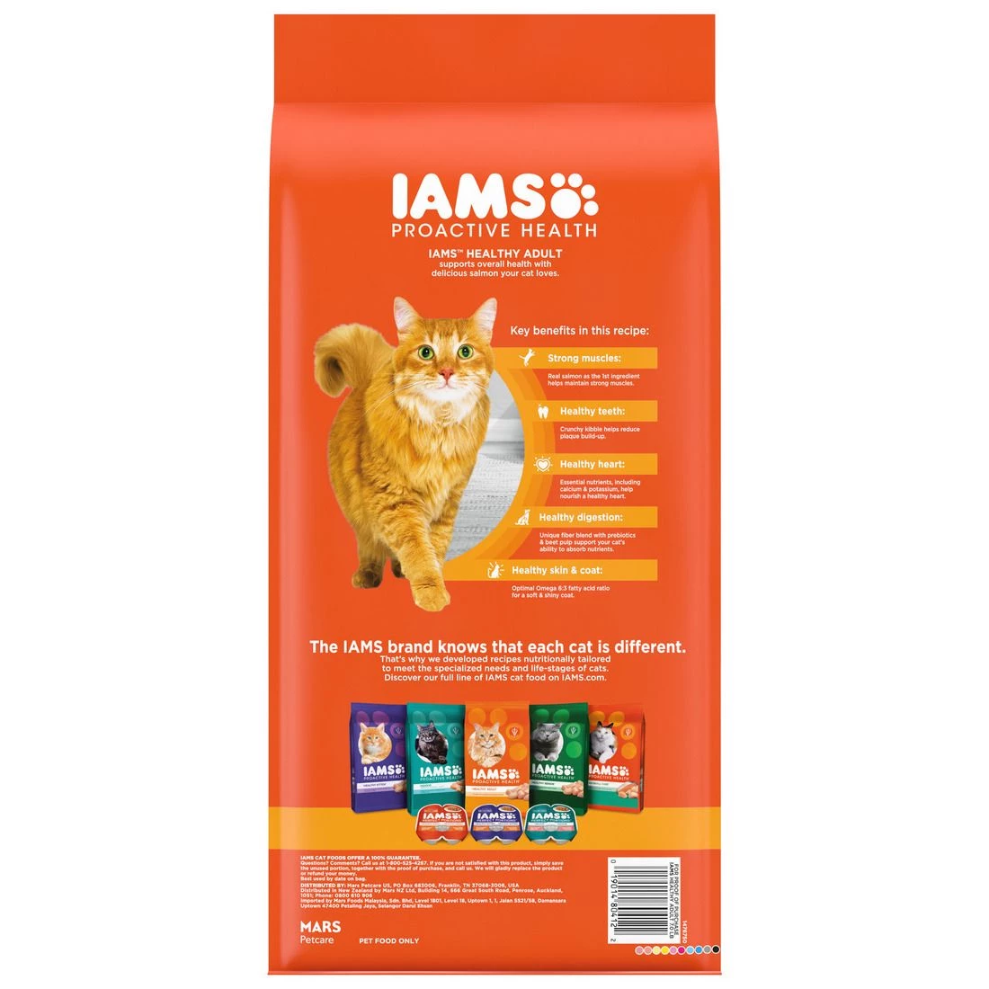 IAMS Adult Healthy Dry Cat Food with Salmon Cat Kibble, 10178700, 7 LB Bag 2 IAMS Adult Healthy Dry Cat Food with Salmon Cat Kibble, 10178700, 7 LB Bag - Image 2