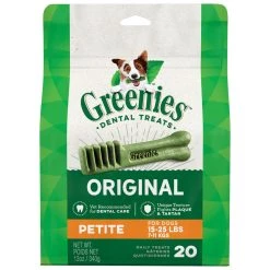 Greenies Original Natural Dental Care Dog Treats for Petite Dogs, 10197561, 12 OZ