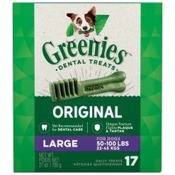 Greenies Original Natural Dog Dental Care Dog Treats for Large Dogs, 10212100, 27 OZ Bag