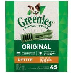 Greenies Original Natural Dog Dental Care Dog Treats for Petite Dogs, 10212102, 27 OZ Bag