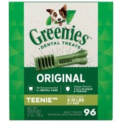 Greenies Original Natural Dog Dental Care Dog Treats for Teenie Dogs, 10212113, 27 OZ Bag