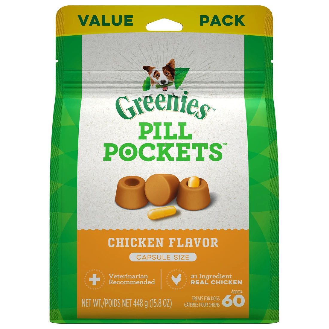 Greenies Pill Pockets Chicken Flavor Dog Treats, 10217090, 15.8 OZ Bag 1 Greenies Pill Pockets Chicken Flavor Dog Treats, 10217090, 15.8 OZ Bag