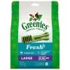 Greenies Natural Dog Dental Care Dog Treats Fresh Flavor for Large Dogs, 10217283, 12 OZ Bag