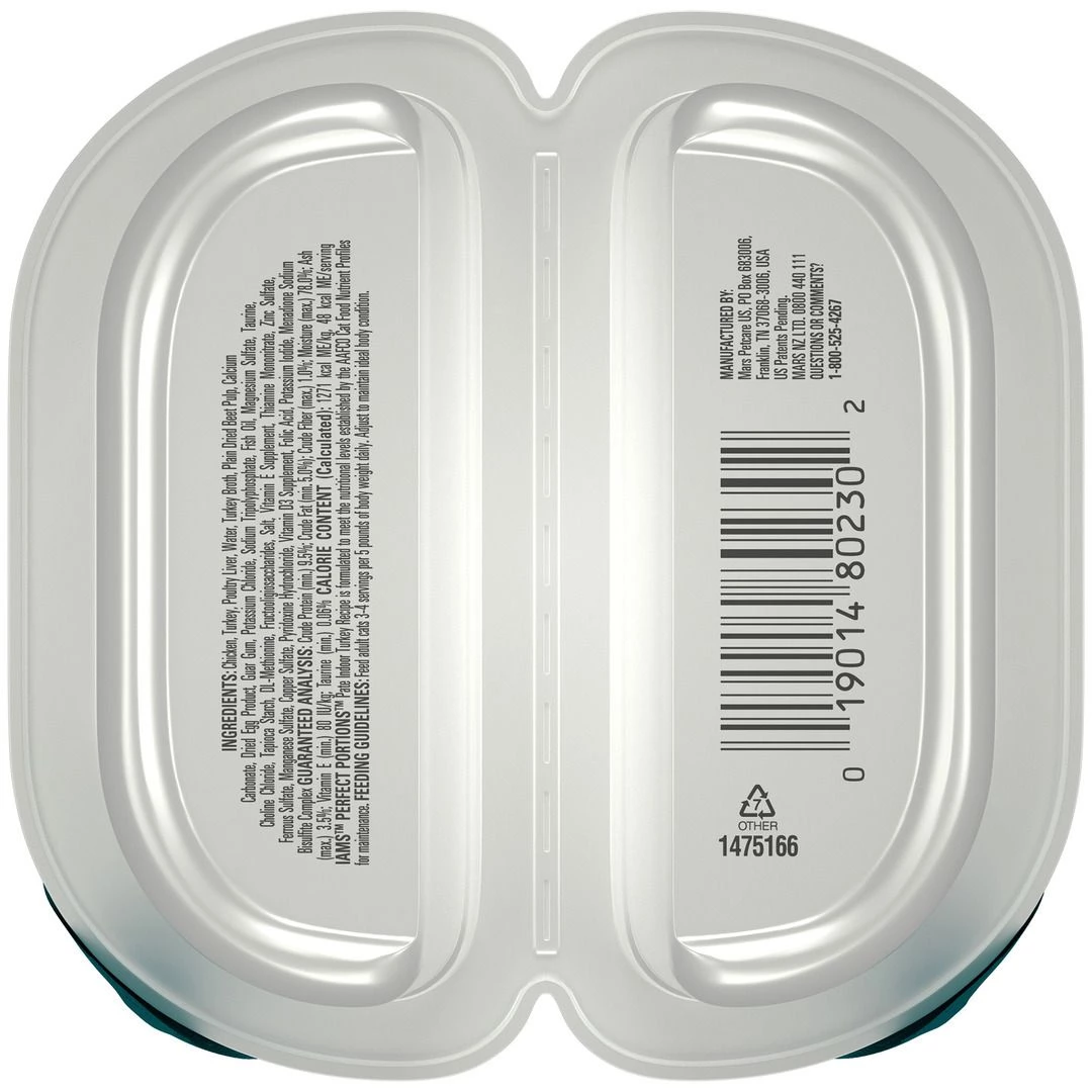 IAMS Indoor Adult Grain Free Wet Cat Food Paté, Turkey Recipe, 10218570, 1.3 OZ Pouch 2 IAMS Indoor Adult Grain Free Wet Cat Food Paté, Turkey Recipe, 10218570, 1.3 OZ Pouch - Image 2
