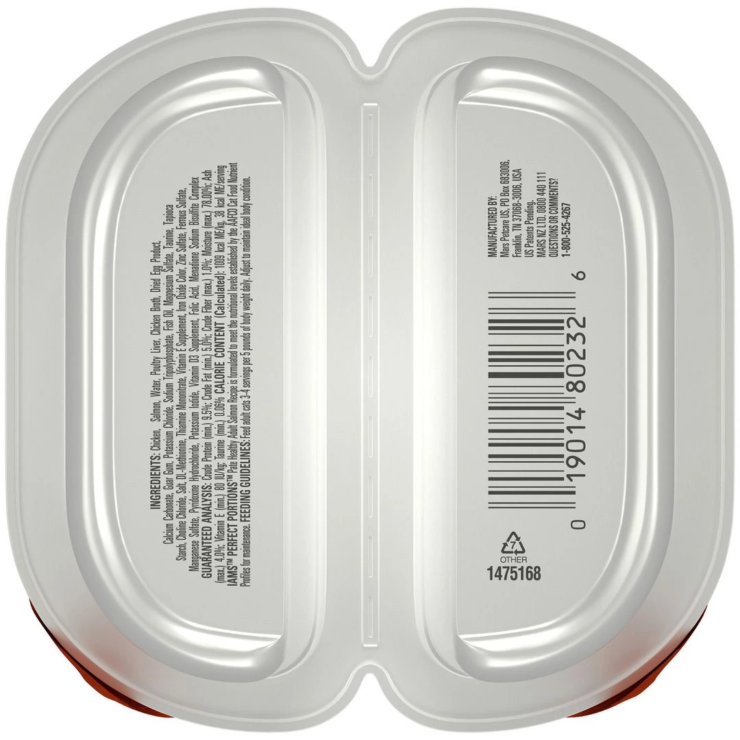 IAMS Healthy Adult Grain Free Wet Cat Food Paté Salmon Recipe, 10218584, 1.3 OZ Pouch 2 IAMS Healthy Adult Grain Free Wet Cat Food Paté Salmon Recipe, 10218584, 1.3 OZ Pouch - Image 2