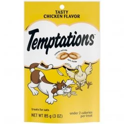 Temptations Classic Crunchy and Soft Cat Treats Tasty Chicken Flavor, E7230603, 3 OZ Bag