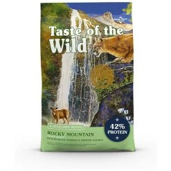 Taste Of The Wild Rocky Mountain Feline Recipe with Roasted Venison & Smoked Salmon, 8609666, 5 LB Bag