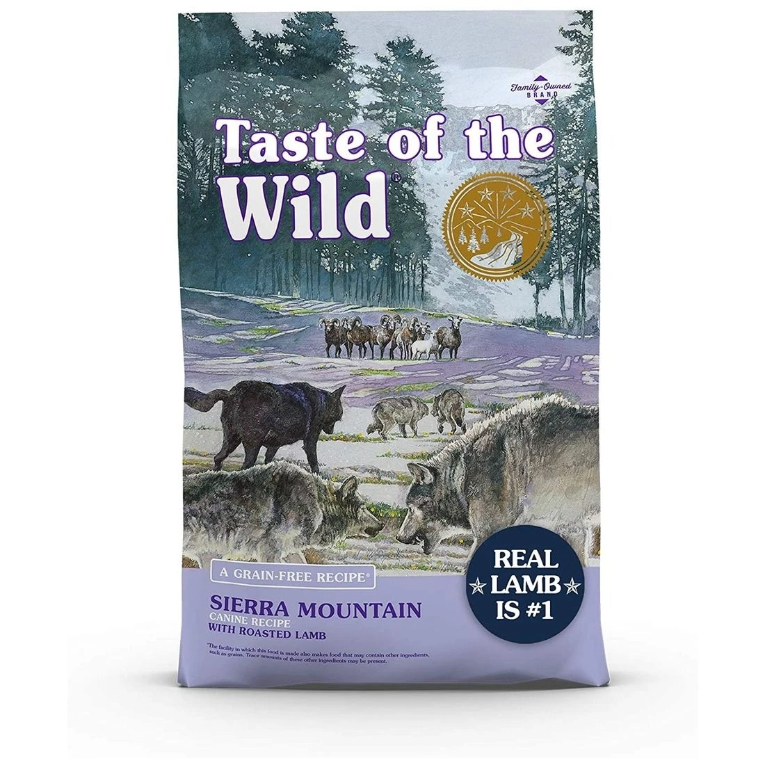 Taste Of The Wild Sierra Mountain Canine Recipe with Roasted Lamb, 8611010, 5 LB Bag 1 Taste Of The Wild Sierra Mountain Canine Recipe with Roasted Lamb, 8611010, 5 LB Bag