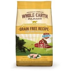 Whole Earth Farms Grain Free Recipe with Real Chicken, 8860129, 2.5 LB Bag