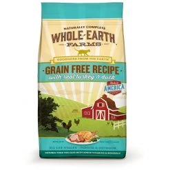 Whole Earth Farms Grain Free Recipe with Real Turkey & Duck, 8860488, 2.5 LB Bag