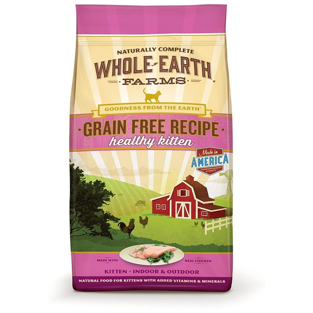 Whole Earth Farms Grain Free Recipe Healthy Kitten, 8860549, 5 LB Bag 1 Whole Earth Farms Grain Free Recipe Healthy Kitten, 8860549, 5 LB Bag