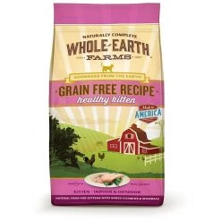 Whole Earth Farms Grain Free Recipe Healthy Kitten, 8860587, 10 LB Bag