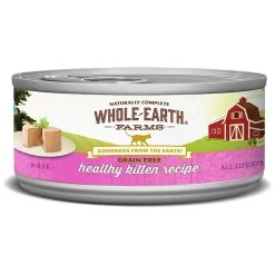 Whole Earth Farms Grain Free Healthy Kitten Recipe, 8860808, 5 OZ Can
