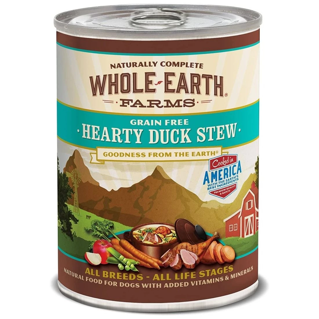 Whole Earth Farms Grain Free Hearty Duck Stew, 8861266, 12.7 OZ Can 1 Whole Earth Farms Grain Free Hearty Duck Stew, 8861266, 12.7 OZ Can