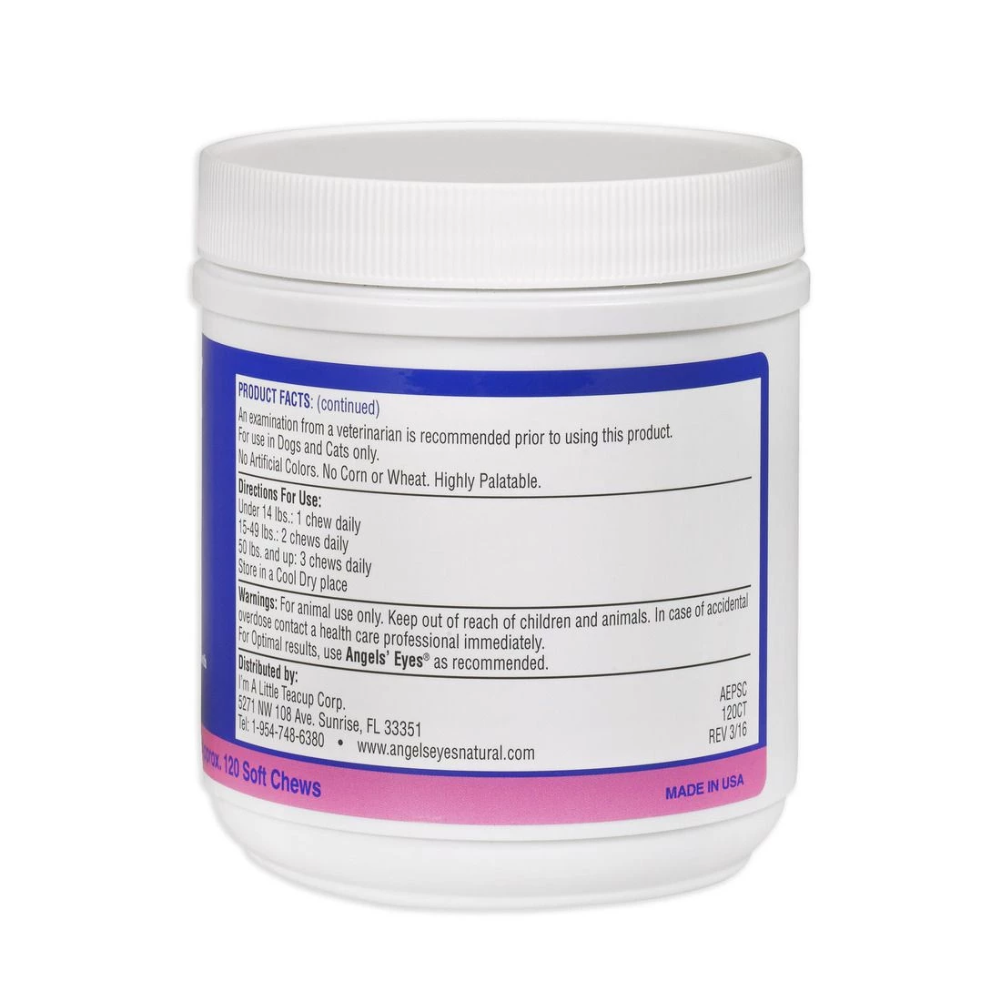 Angels' Eyes PLUS Beef Tear Stain Soft Chews, AEPSC120, 8.5 OZ 2 Angels' Eyes PLUS Beef Tear Stain Soft Chews, AEPSC120, 8.5 OZ - Image 2