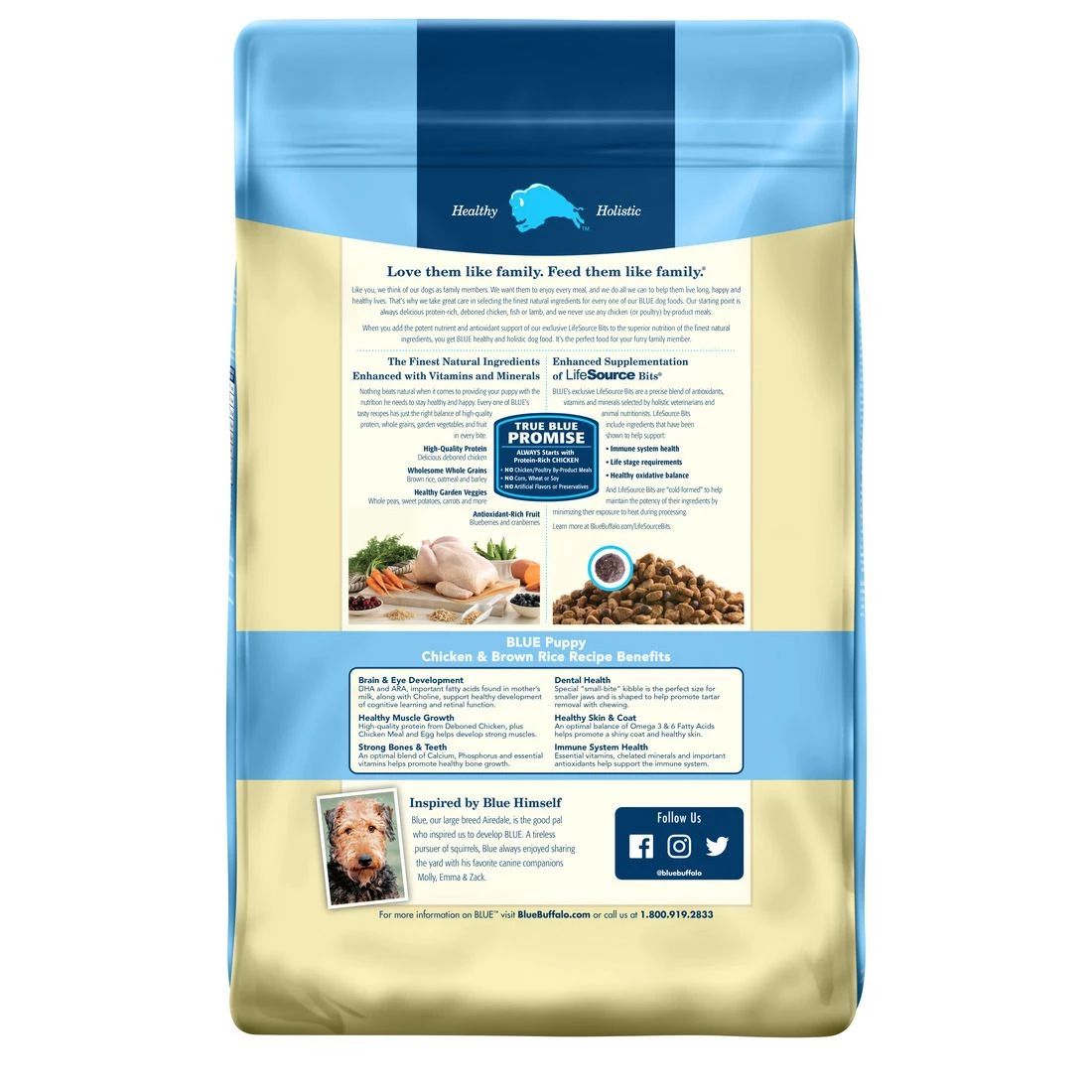 Blue Puppy Chicken & Brown Rice Recipe, 800148, 15 LB Bag 2 Blue Puppy Chicken & Brown Rice Recipe, 800148, 15 LB Bag - Image 2