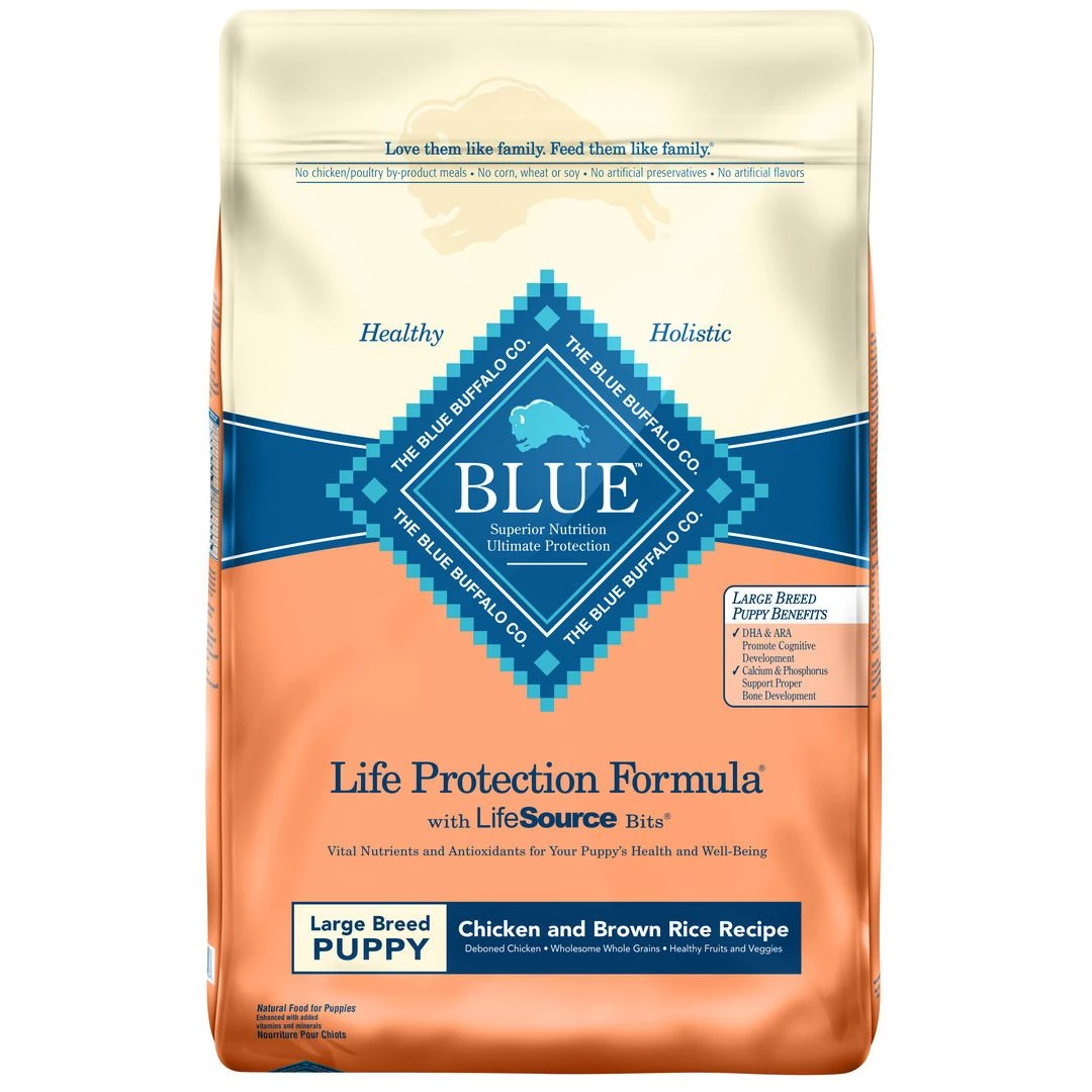 Blue Large Breed Puppy Chicken & Brown Rice Recipe, 800174, 30 LB Bag 1 Blue Large Breed Puppy Chicken & Brown Rice Recipe, 800174, 30 LB Bag