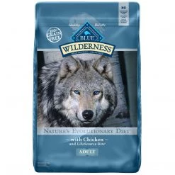 Blue Wilderness High Protein, Natural Adult Dry Dog Food with Chicken, 800254, 24 LB Bag