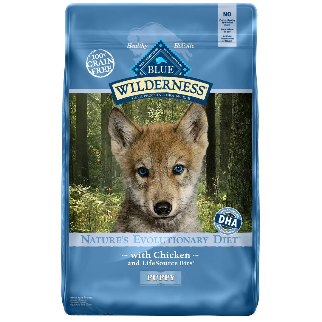 Blue Wilderness High Protein, Natural Puppy Dry Dog Food with Chicken, 800341, 24 LB Bag 1 Blue Wilderness High Protein, Natural Puppy Dry Dog Food with Chicken, 800341, 24 LB Bag