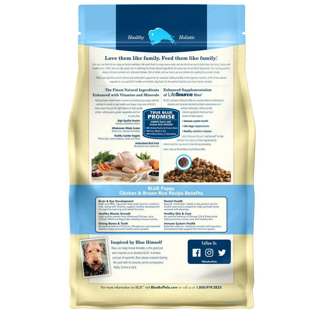 Blue Puppy Chicken & Brown Rice Recipe, 800146, 6 LB Bag 2 Blue Puppy Chicken & Brown Rice Recipe, 800146, 6 LB Bag - Image 2