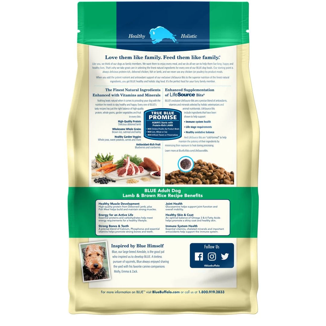 Blue Life Protection Formula Adult Dry Food with Lamb & Brown Rice Recipe, 800168, 6 LB Bag 2 Blue Life Protection Formula Adult Dry Food with Lamb & Brown Rice Recipe, 800168, 6 LB Bag - Image 2