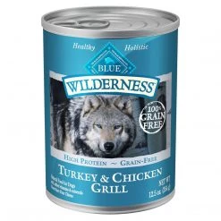 Blue Wilderness Adult Wet Food with Turkey & Chicken, 800185, 12.5 OZ Can