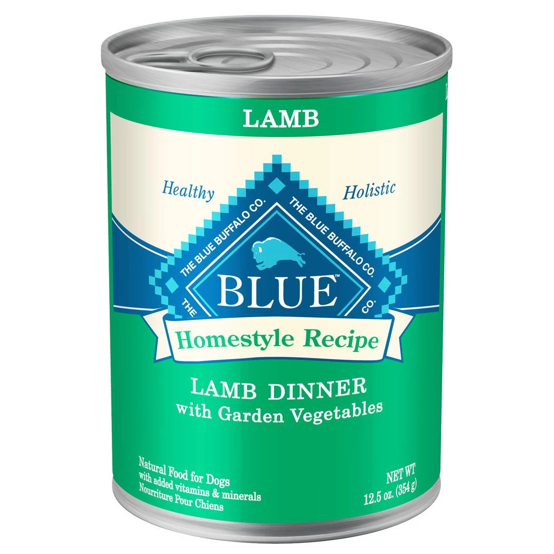 Blue Homestyle Recipe Homestyle Recipe Adult Wet Food with Lamb, 800196, 12.5 OZ Can 1 Blue Homestyle Recipe Homestyle Recipe Adult Wet Food with Lamb, 800196, 12.5 OZ Can