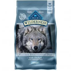 Blue Wilderness High Protein, Natural Adult Dry Dog Food with Chicken, 800252, 4.5 LB Bag