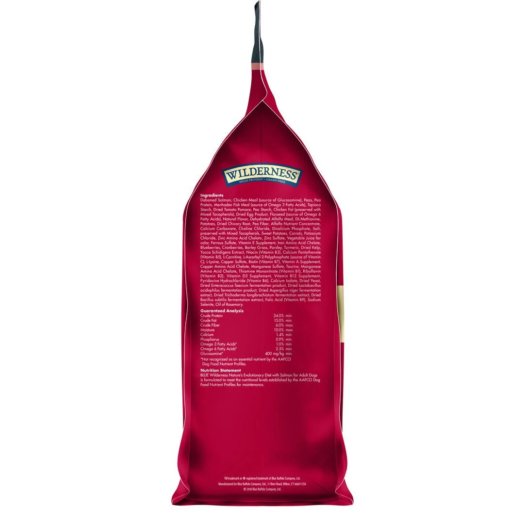 Blue Wilderness High Protein, Natural Adult Dry Food with Salmon, 800255, 4.5 LB Bag 4 Blue Wilderness High Protein, Natural Adult Dry Food with Salmon, 800255, 4.5 LB Bag - Image 4