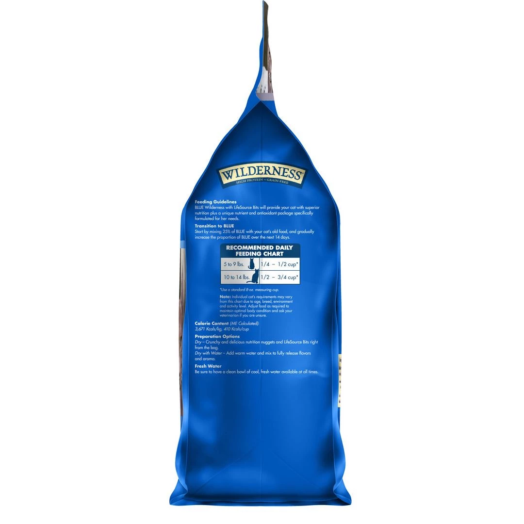 Blue Wilderness High Protein, Natural Adult Indoor Cat Food with Chicken, 800306, 5 LB Bag 3 Blue Wilderness High Protein, Natural Adult Indoor Cat Food with Chicken, 800306, 5 LB Bag - Image 3