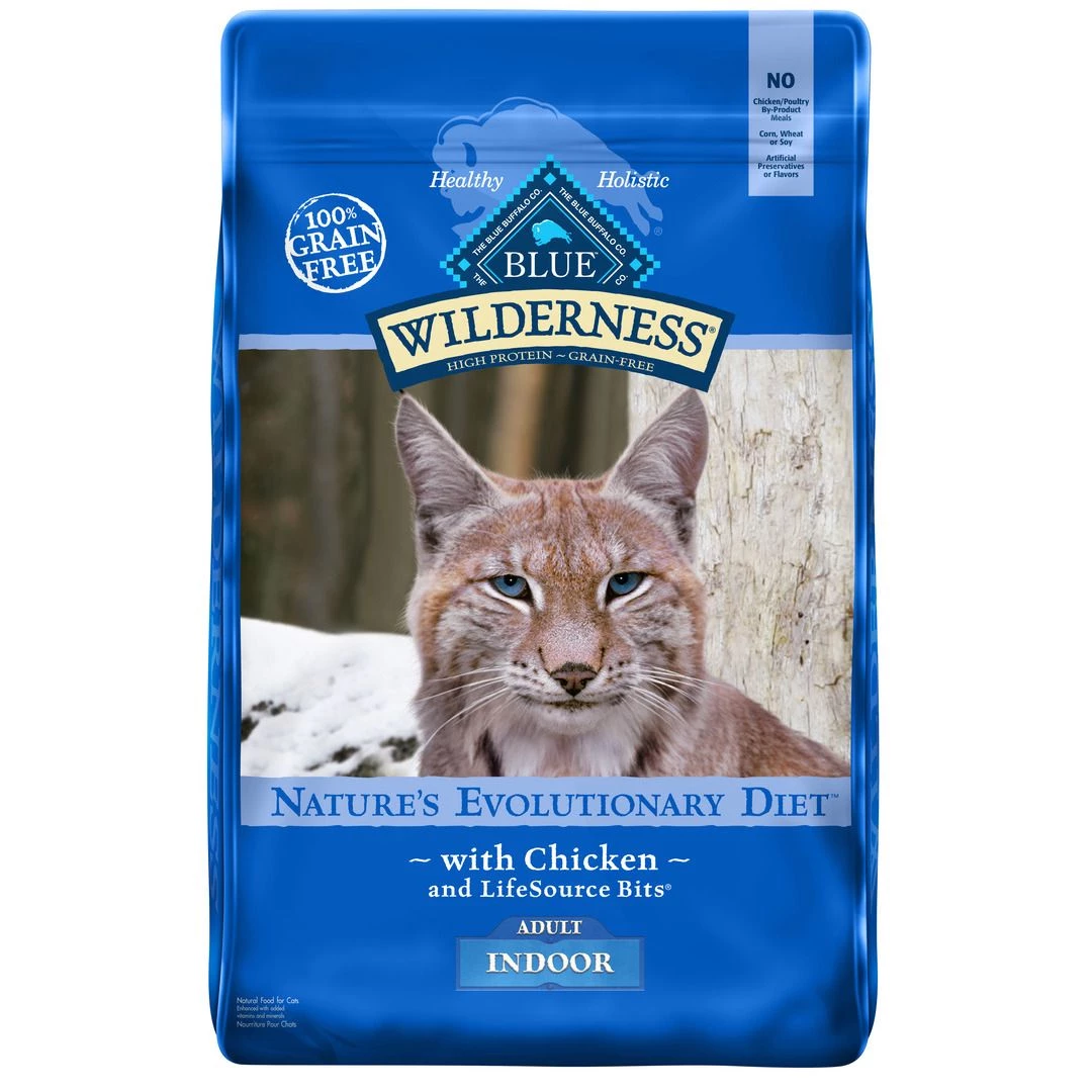 Blue Wilderness High Protein, Natural Adult Indoor Cat Food with Chicken, 800307, 11 LB Bag 1 Blue Wilderness High Protein, Natural Adult Indoor Cat Food with Chicken, 800307, 11 LB Bag