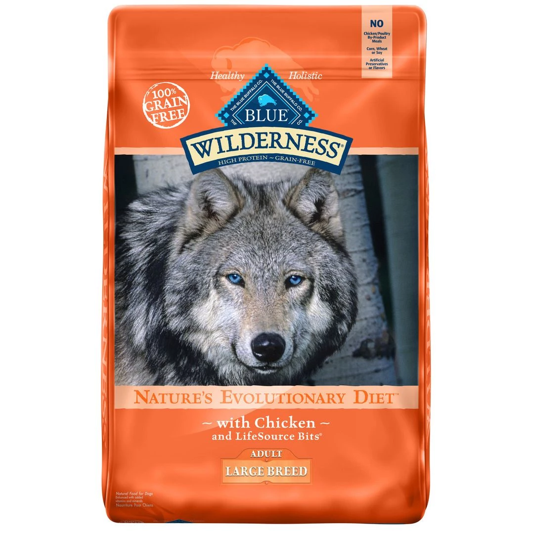 Blue Wilderness High Protein, Natural Large Breed Adult Chicken, 800344, 24 LB Bag 1 Blue Wilderness High Protein, Natural Large Breed Adult Chicken, 800344, 24 LB Bag