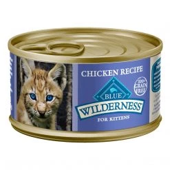 Blue Wilderness High Protein Grain Free, Natural Kitten Wet Food with Chicken Recipe, 800372, 3 OZ Can