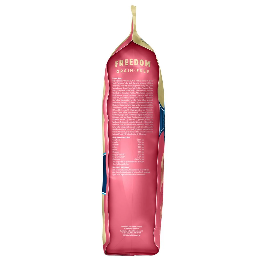 Blue Freedom Small Breed Grain Free Adult Dry Food with Chicken, Peas and Potatoes, 800408, 11 LB Bag 4 Blue Freedom Small Breed Grain Free Adult Dry Food with Chicken, Peas and Potatoes, 800408, 11 LB Bag - Image 4