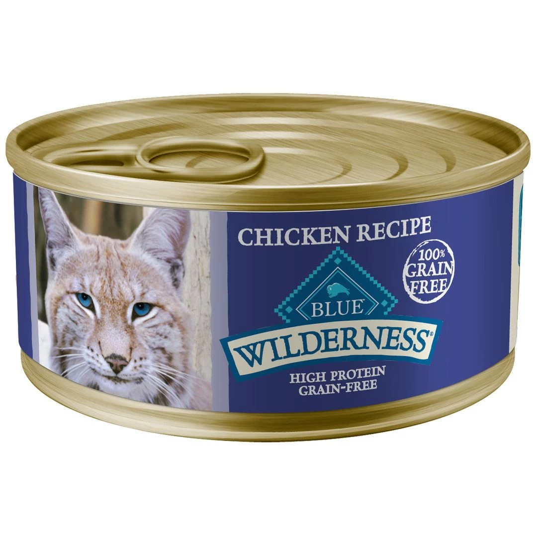 Blue Wilderness High Protein Grain Free Wet Cat Food with Chicken Recipe, 800449, 5.5 OZ Can 1 Blue Wilderness High Protein Grain Free Wet Cat Food with Chicken Recipe, 800449, 5.5 OZ Can
