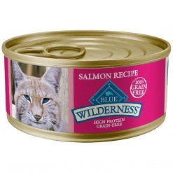 Blue Wilderness High Protein Grain Free Wet Cat Food with Salmon Recipe, 800450, 5.5 OZ Can