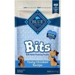 Blue Bits Soft-Moist Training Dog Treats with Chicken, 802355, 4 OZ Bag