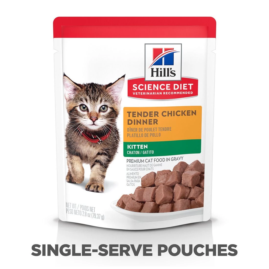 Hill's Science Diet Kitten Cat Food, Tender Chicken Dinner, 605143, 2.8 OZ Bag 1 Hill's Science Diet Kitten Cat Food, Tender Chicken Dinner, 605143, 2.8 OZ Bag