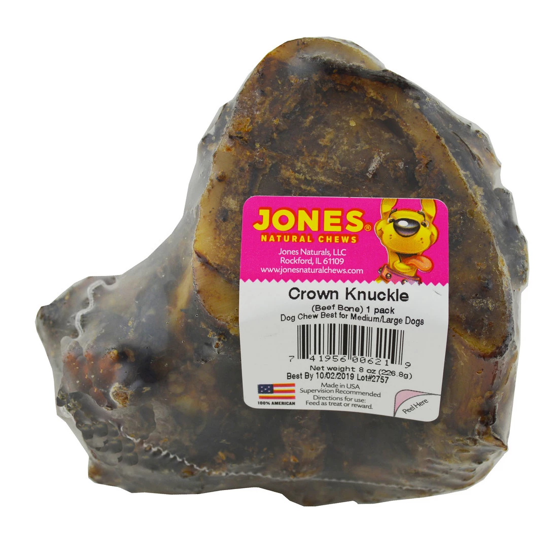 Jones Natural Chews Crown Knuckle, 01911, 8 OZ 1 Jones Natural Chews Crown Knuckle, 01911, 8 OZ